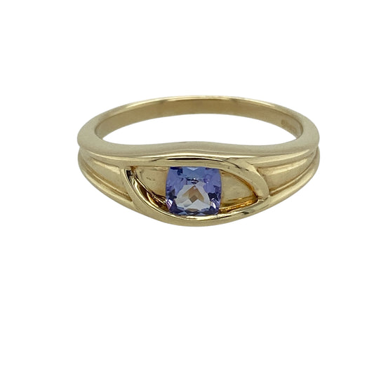 9ct Gold & Tanzanite Set Band Ring