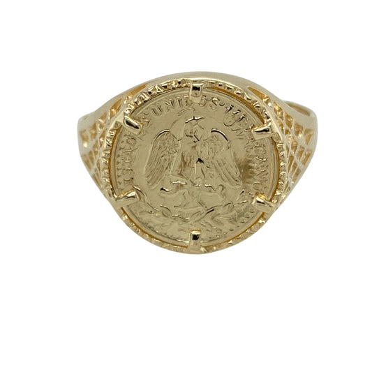 9ct Gold Coin Style Ring