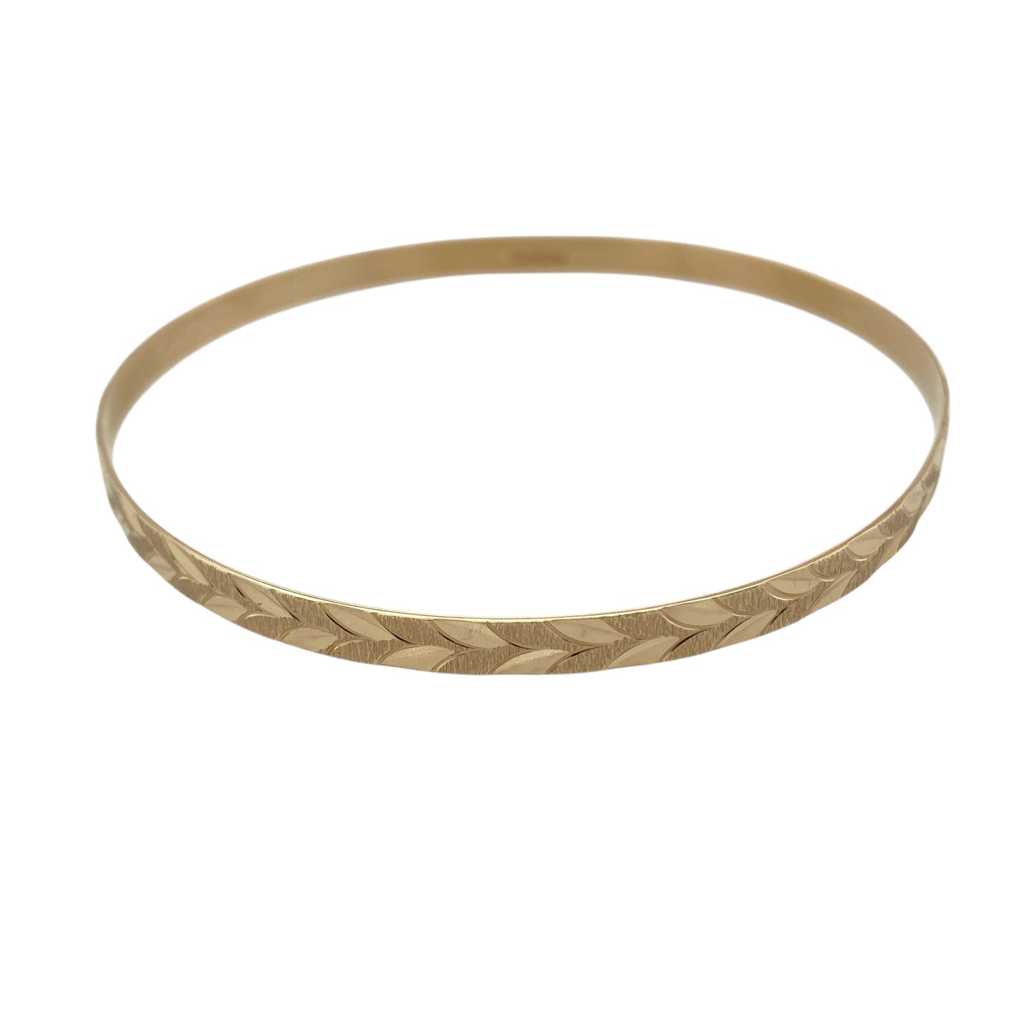 9ct Solid Gold Patterned Bangle