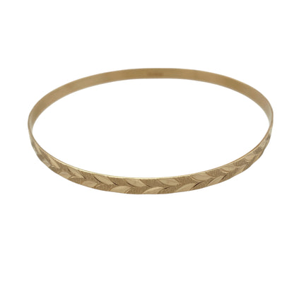 9ct Solid Gold Patterned Bangle
