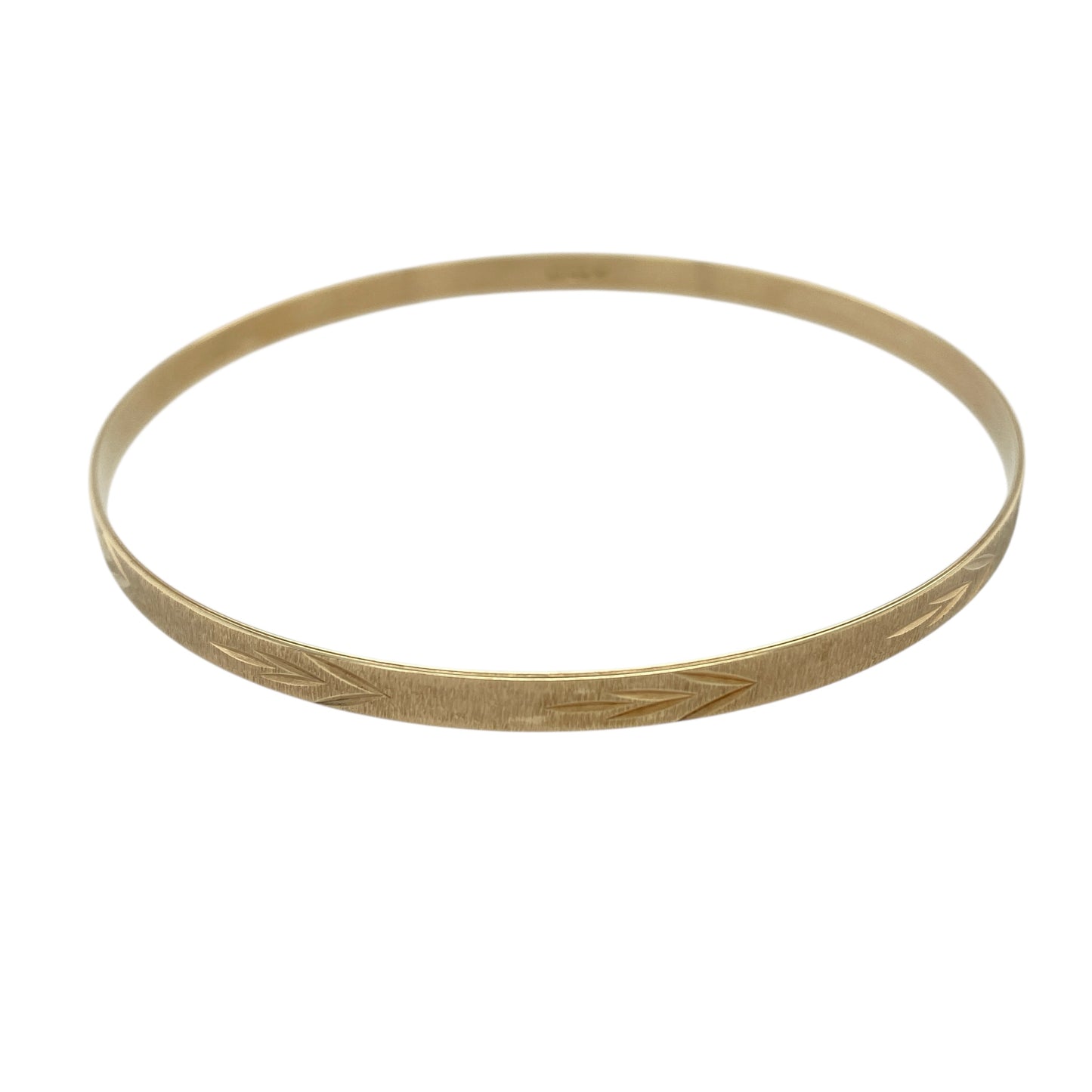 9ct Solid Gold Patterned Bangle