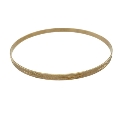 9ct Solid Gold Patterned Bangle