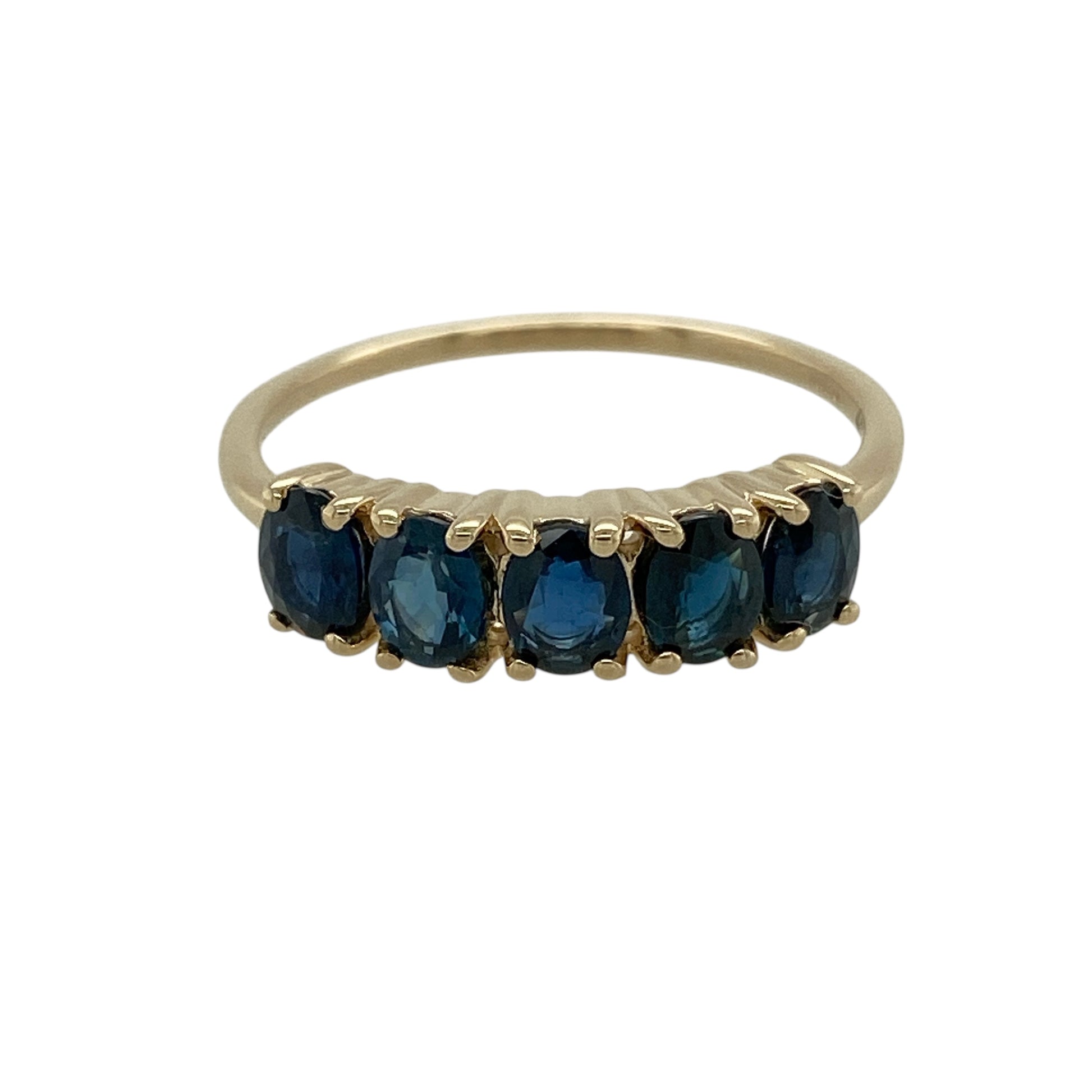9ct Gold & Sapphire Set Band Ring