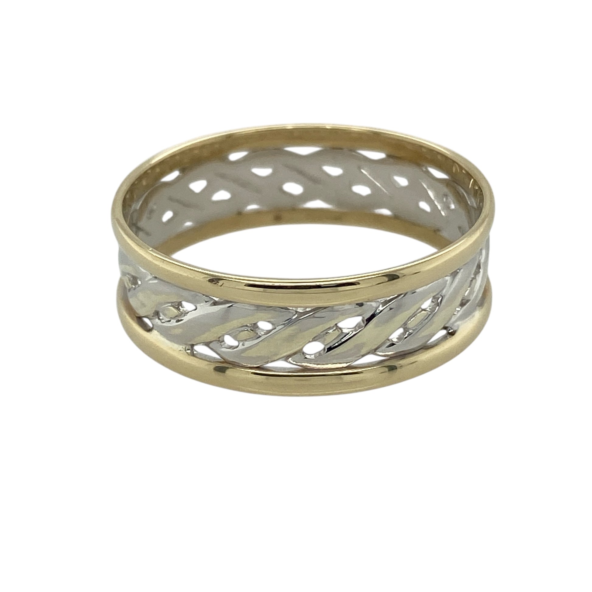 9ct Gold Open Celtic Weave Band Ring