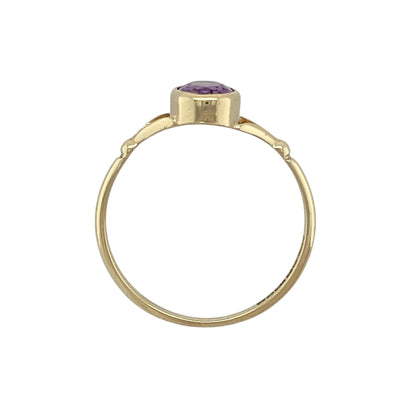 9ct Gold & Amethyst Set Ring