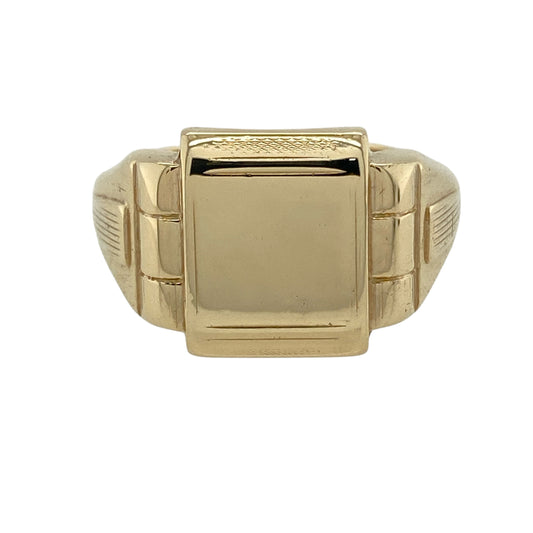 9ct Gold Rectangle Signet Ring