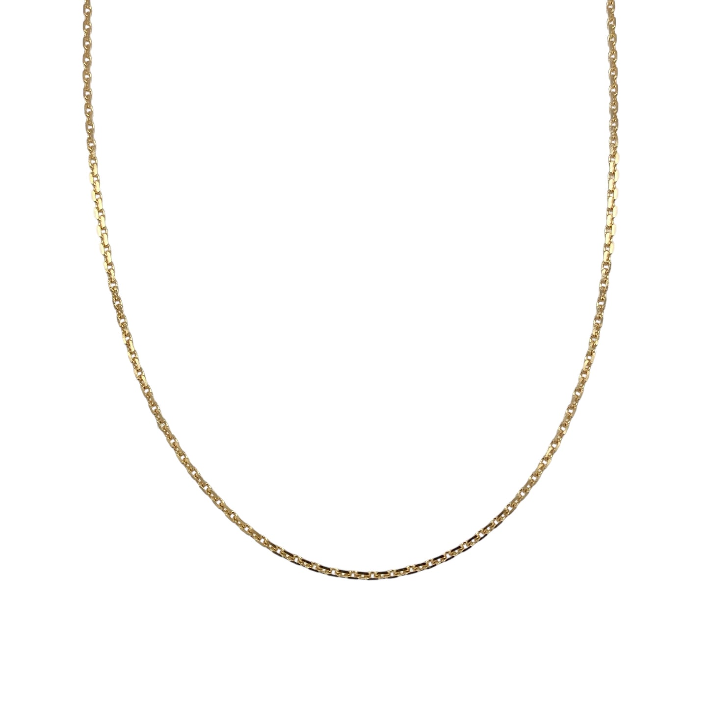 9ct Gold 18" Micro Faceted Belcher Chain