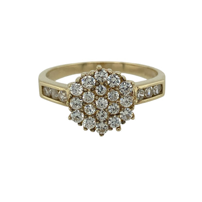 9ct Gold & Cubic Zirconia Set Cluster Ring