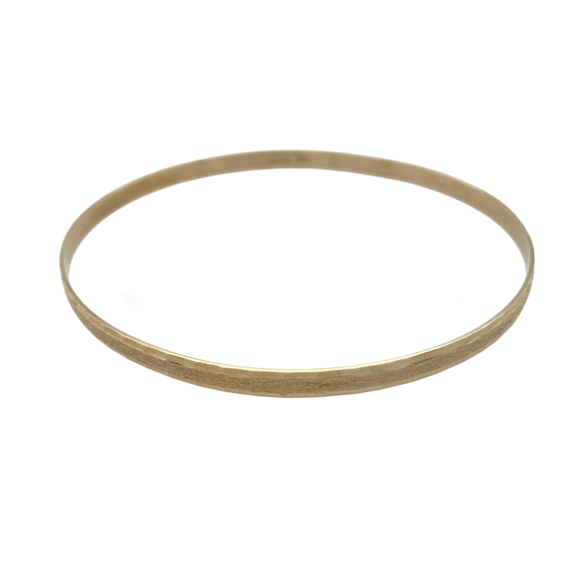 9ct Solid Gold Patterned Bangle