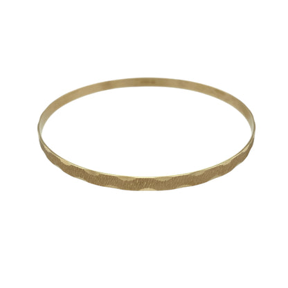 9ct Solid Gold Patterned Brushed Effect Bangle
