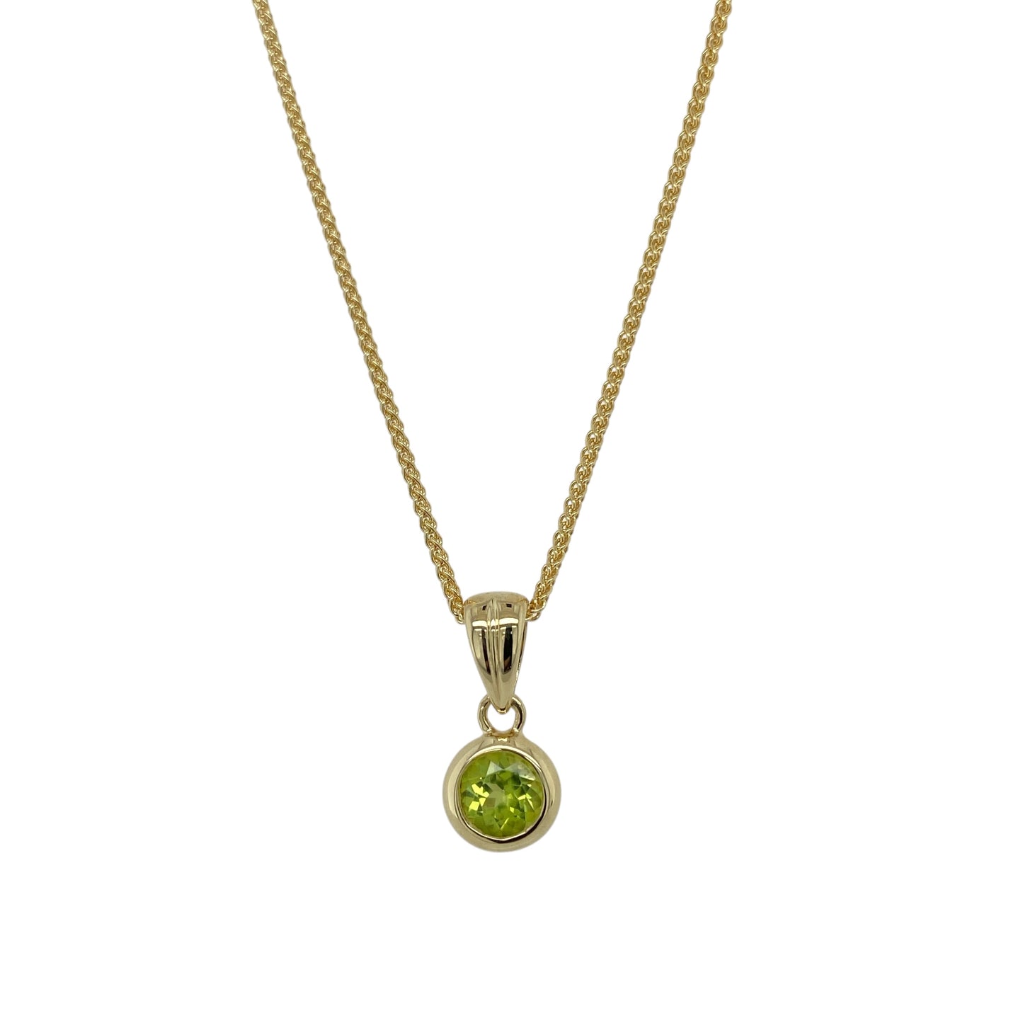 9ct Gold & Peridot Set 18" Necklace