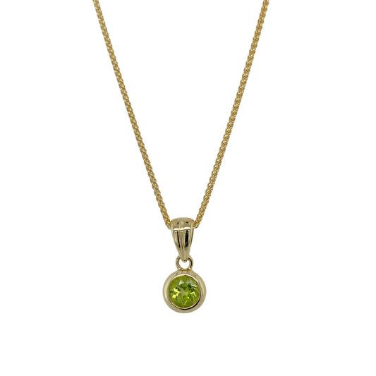 9ct Gold & Peridot Set 18" Necklace