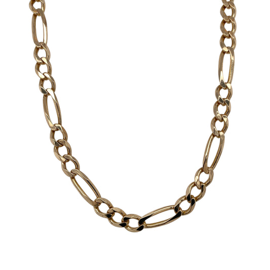 9ct Gold 19" Figaro Chain