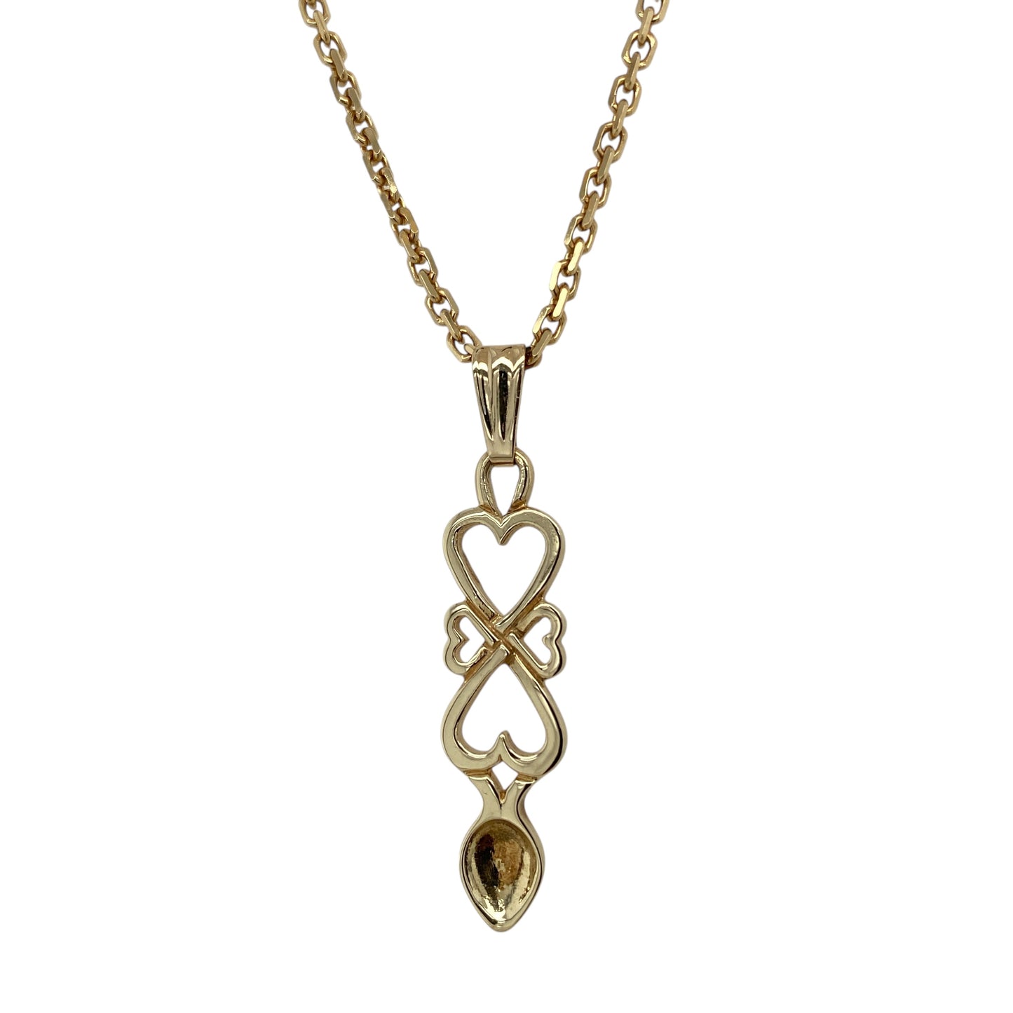 9ct Gold Welsh Lovespoon 16" Necklace