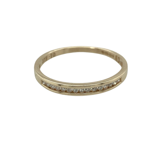 9ct Gold & Diamond Set Band Ring