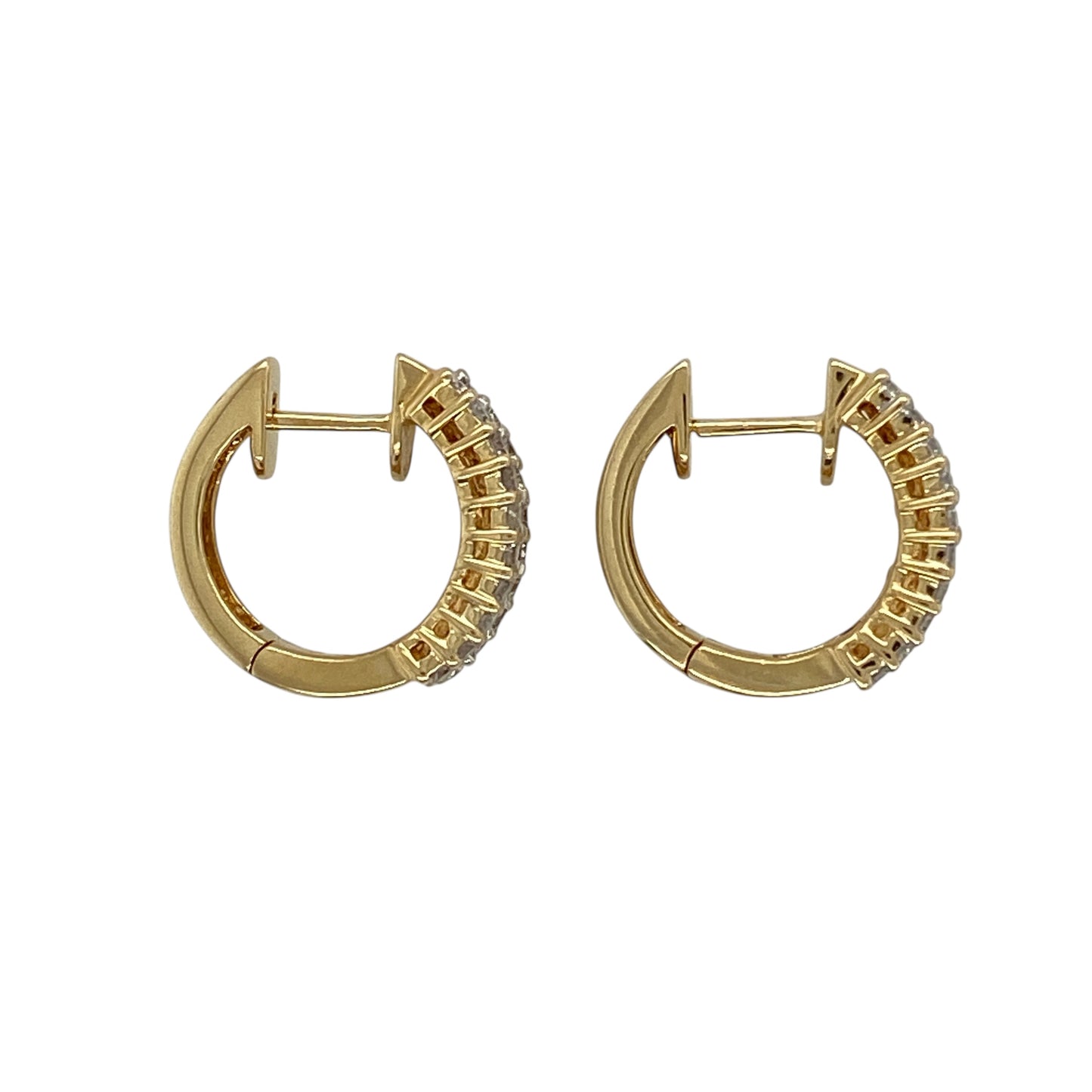 18ct Gold & Diamond Set Huggie Earrings