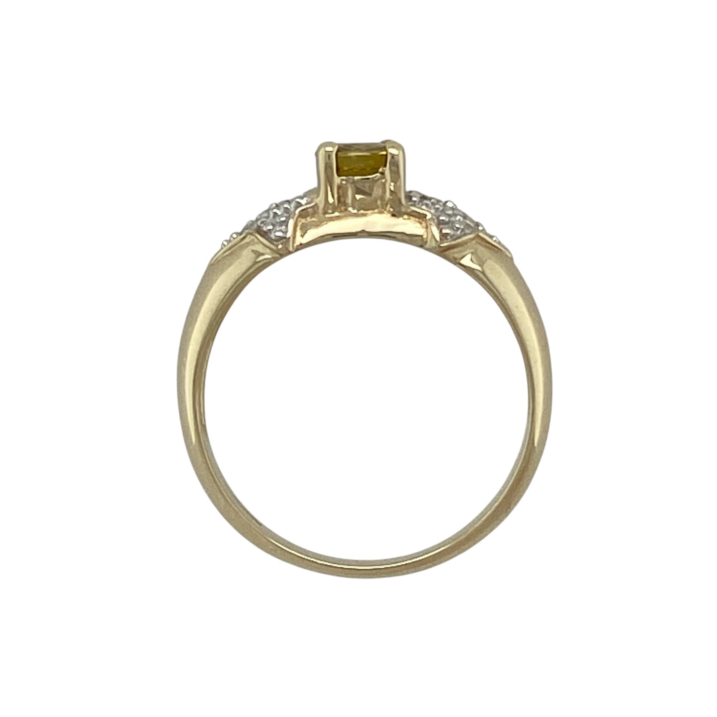 9ct Gold Mali Garnet & White Topaz Set Ring