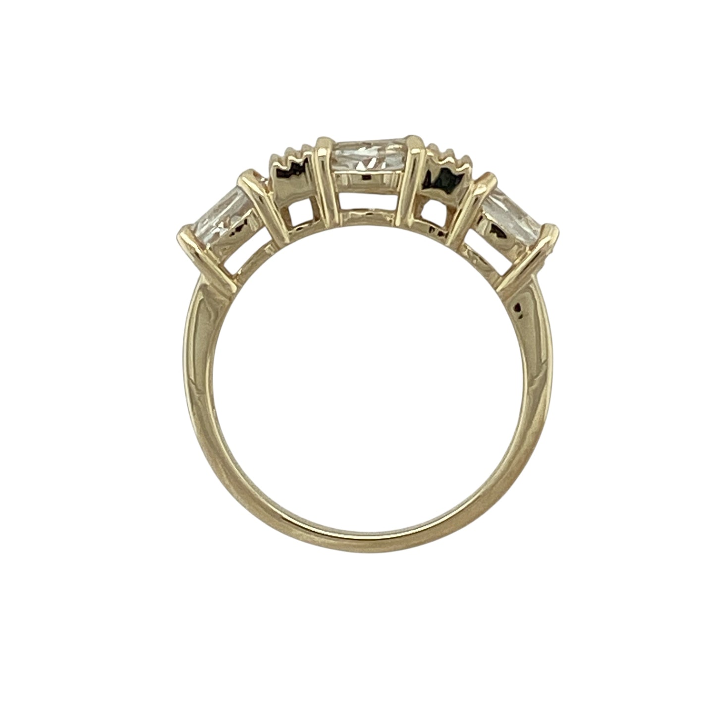 9ct Gold & Glacier Topaz Set Band Ring