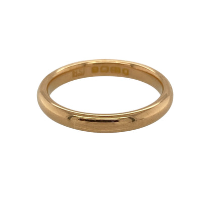 Bring timeless simplicity and rich golden warmth to your jewellery collection with this pre-owned 22ct yellow gold wedding band ring, a classic piece designed to symbolise enduring commitment.

Design: This ring features a traditional plain band profile with a smooth, polished finish, offering a clean and understated look that never goes out of style.
Material: Made from luxurious 22-carat yellow gold, the high gold content gives the ring its distinctive rich colour and traditional appeal.