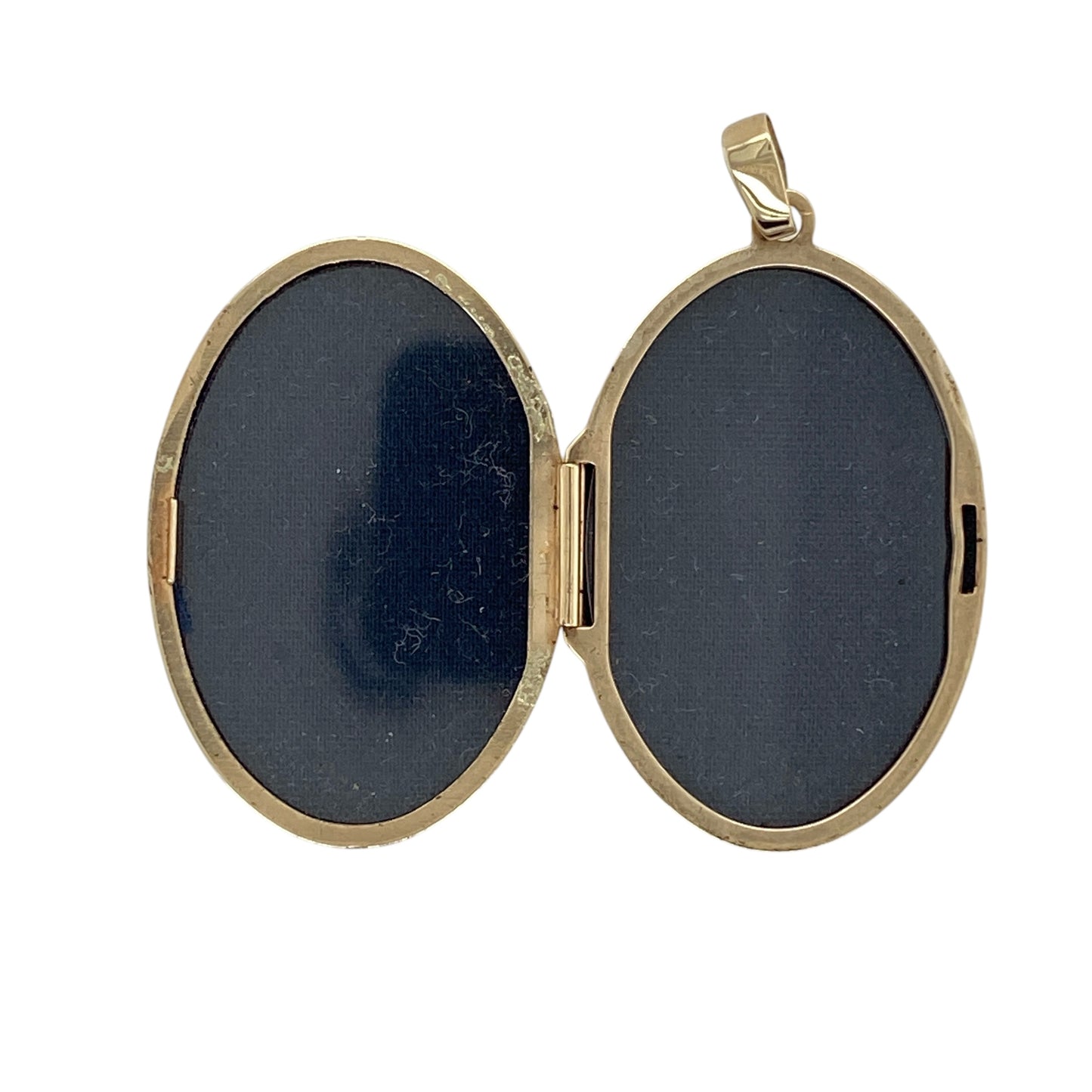 9ct Gold Flower Patterned Oval Locket