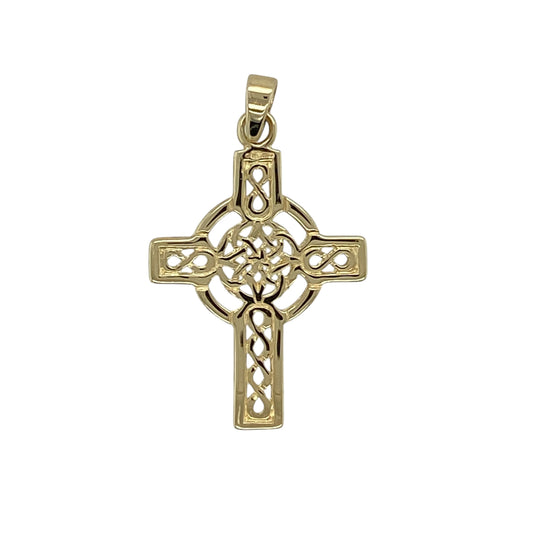 9ct Gold Celtic Cross Pendant