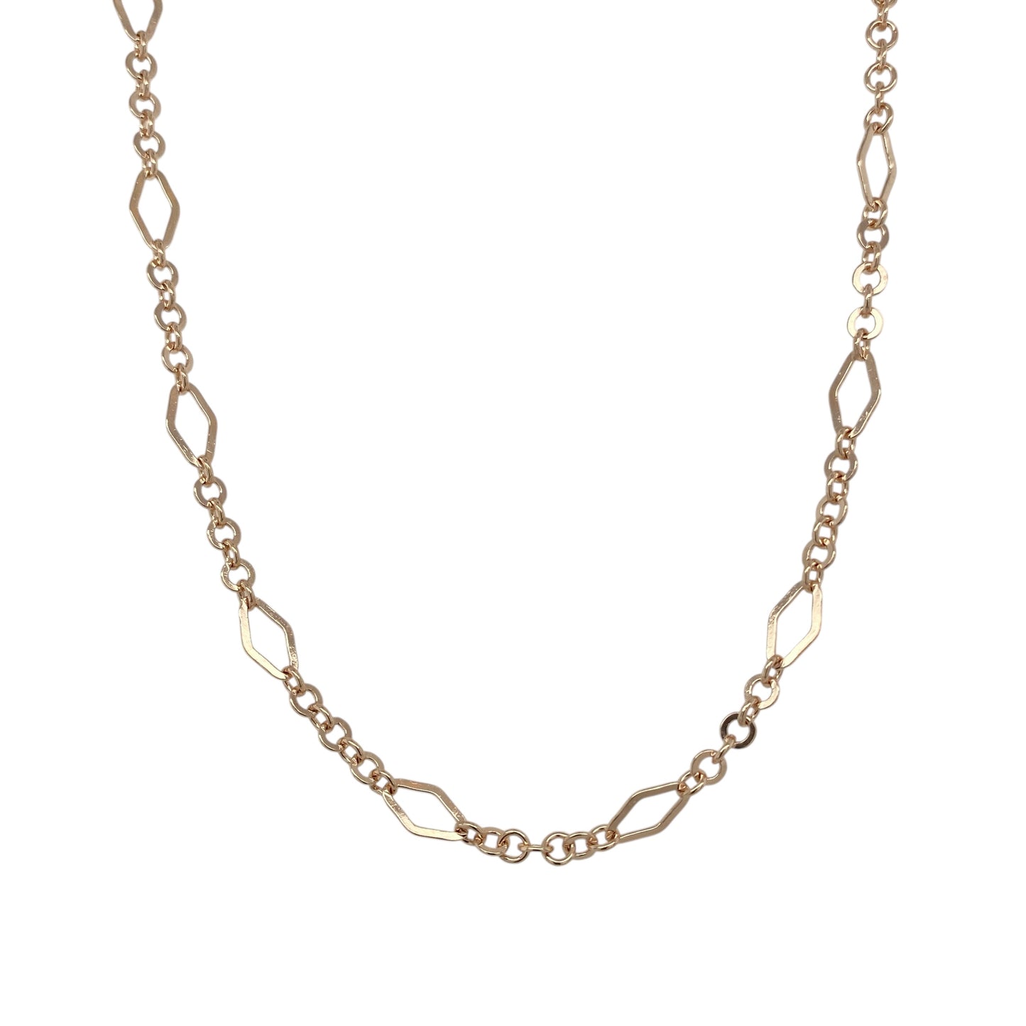 9ct Gold 18" Fancy Figaro Link Chain