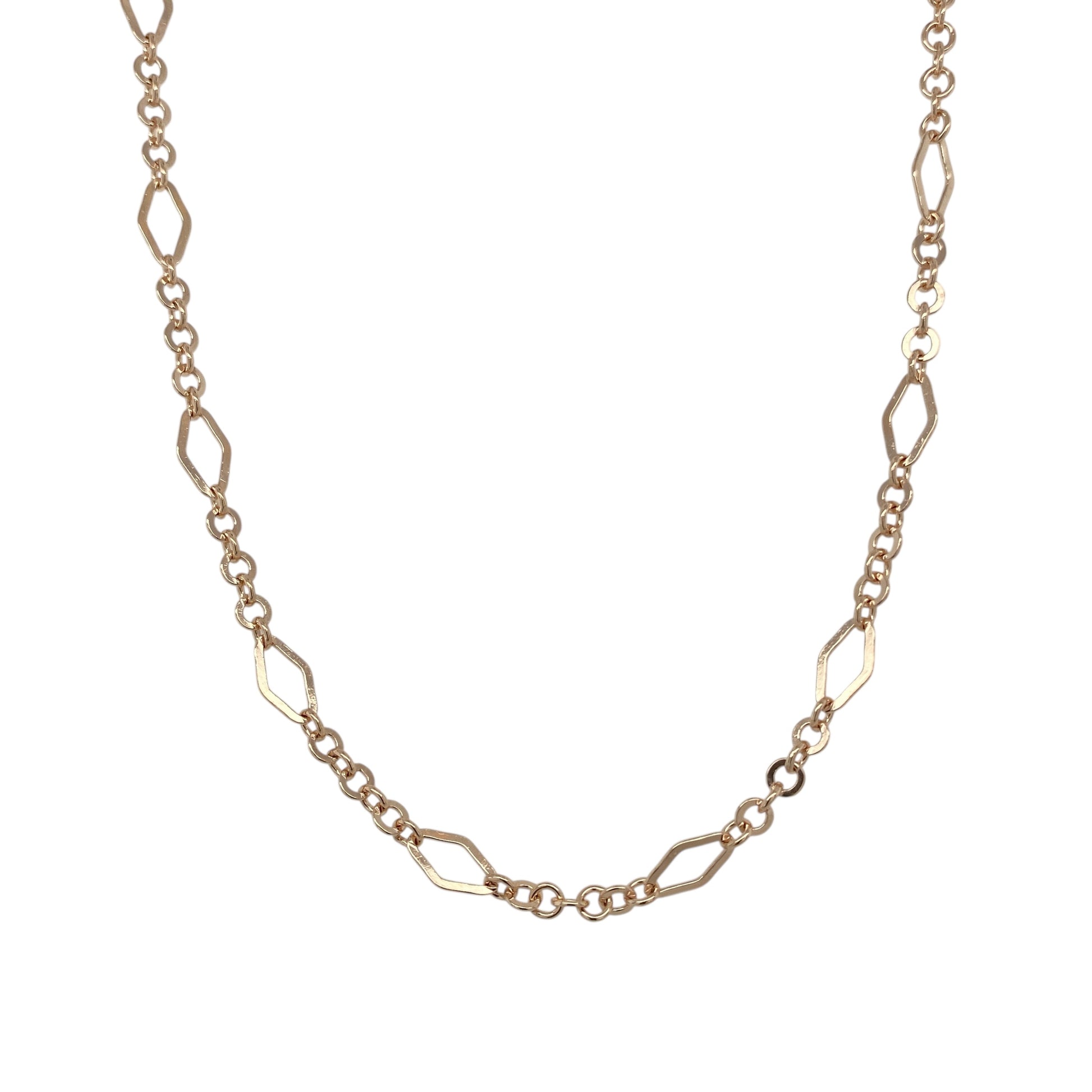 9ct Gold 18" Fancy Figaro Link Chain