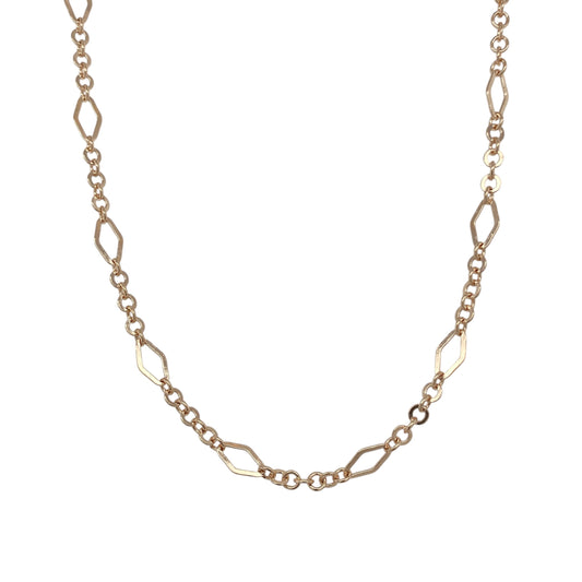 9ct Gold 18" Fancy Figaro Link Chain