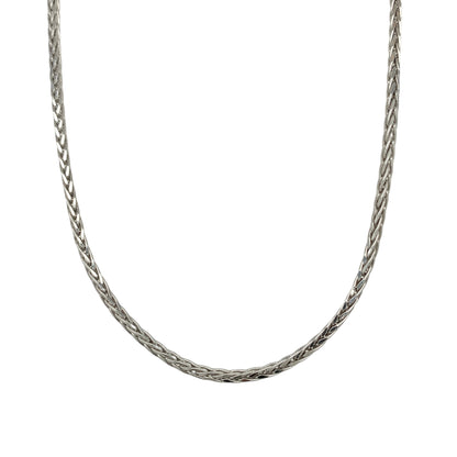 9ct White Gold 18" Spiga Chain