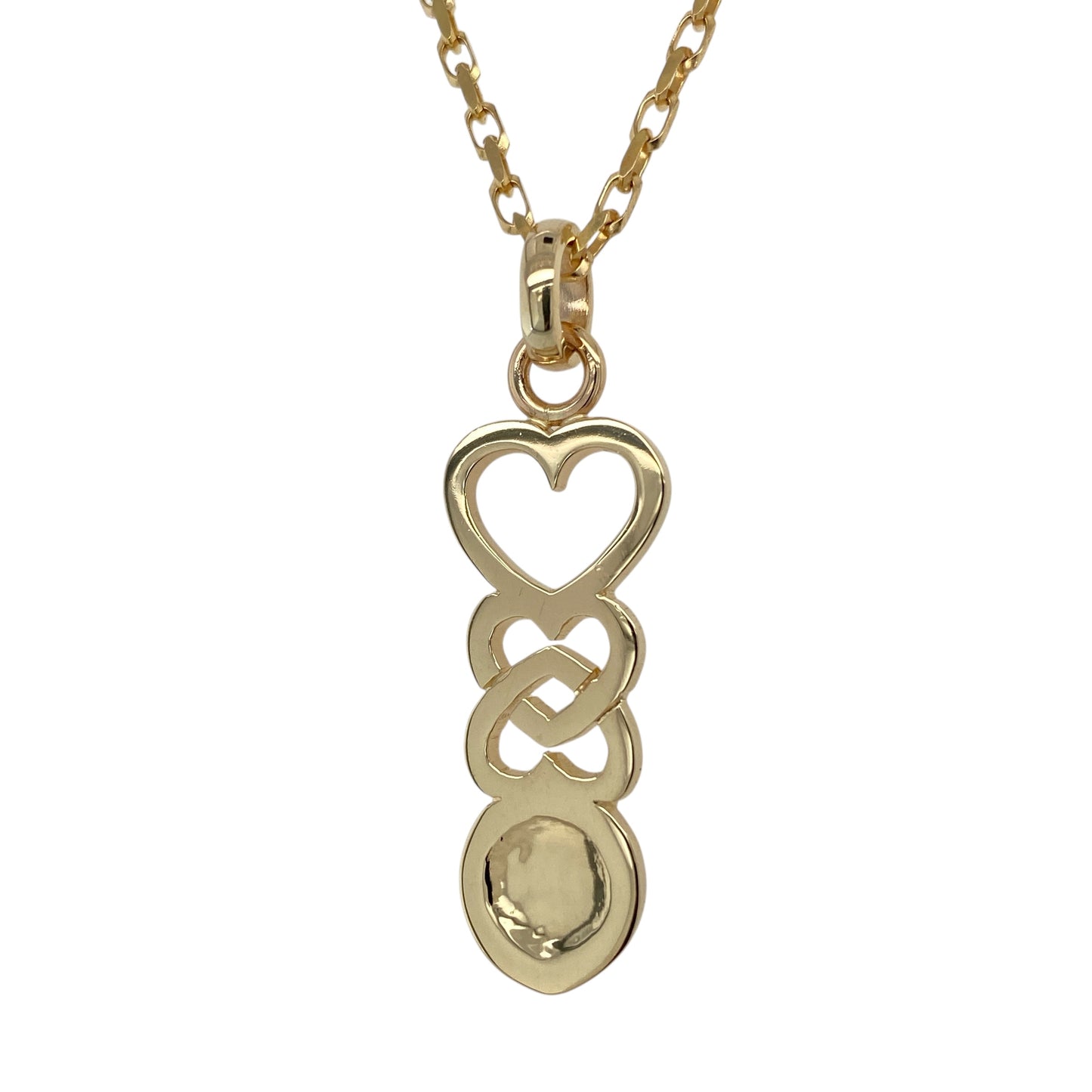 9ct Welsh Gold Celtic Lovespoon 20" Necklace