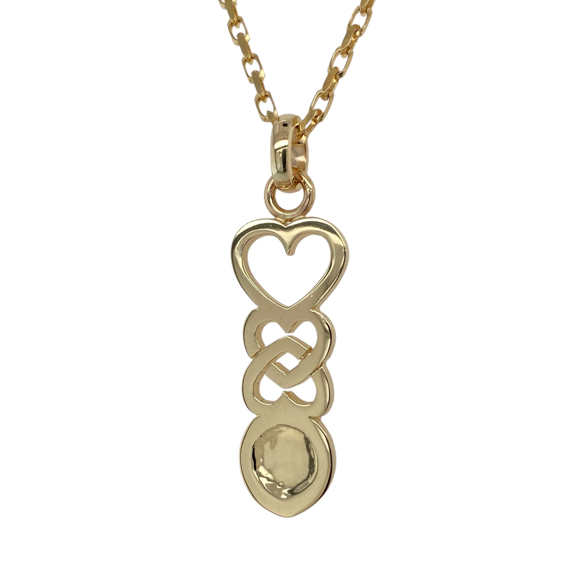 9ct Welsh Gold Celtic Lovespoon 20" Necklace