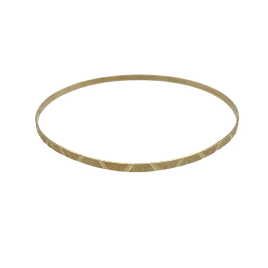 9ct Solid Gold Patterned Bangle
