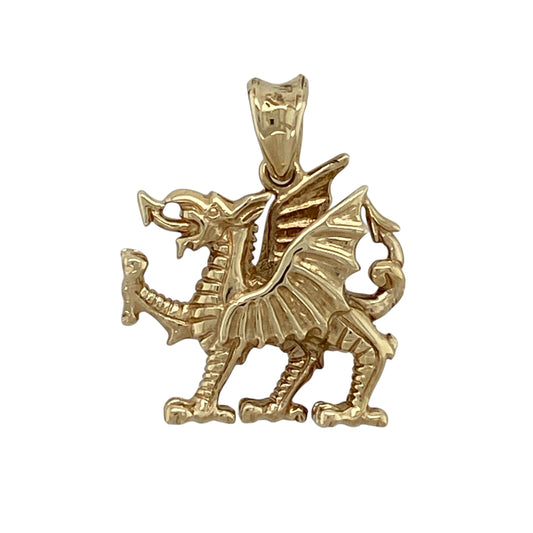 9ct Gold Welsh Dragon Pendant