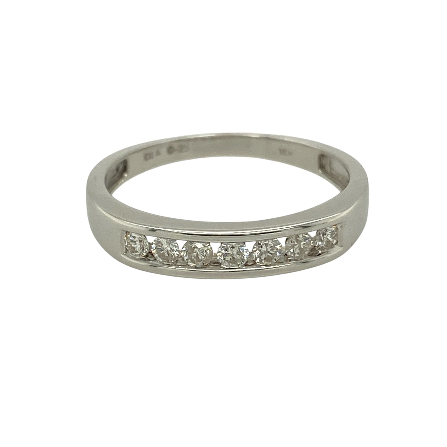 18ct White Gold & Diamond Set Band Ring