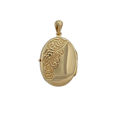 Bring classic sentiment and delicate detail to your jewellery collection with this pre-owned 9ct yellow gold patterned oval locket.

Design: The locket features a traditional oval shape with decorative patterned detailing on the front, offering a timeless and elegant look.
Material: Made from 9-carat yellow gold, the warm polished finish beautifully highlights the patterned surface.