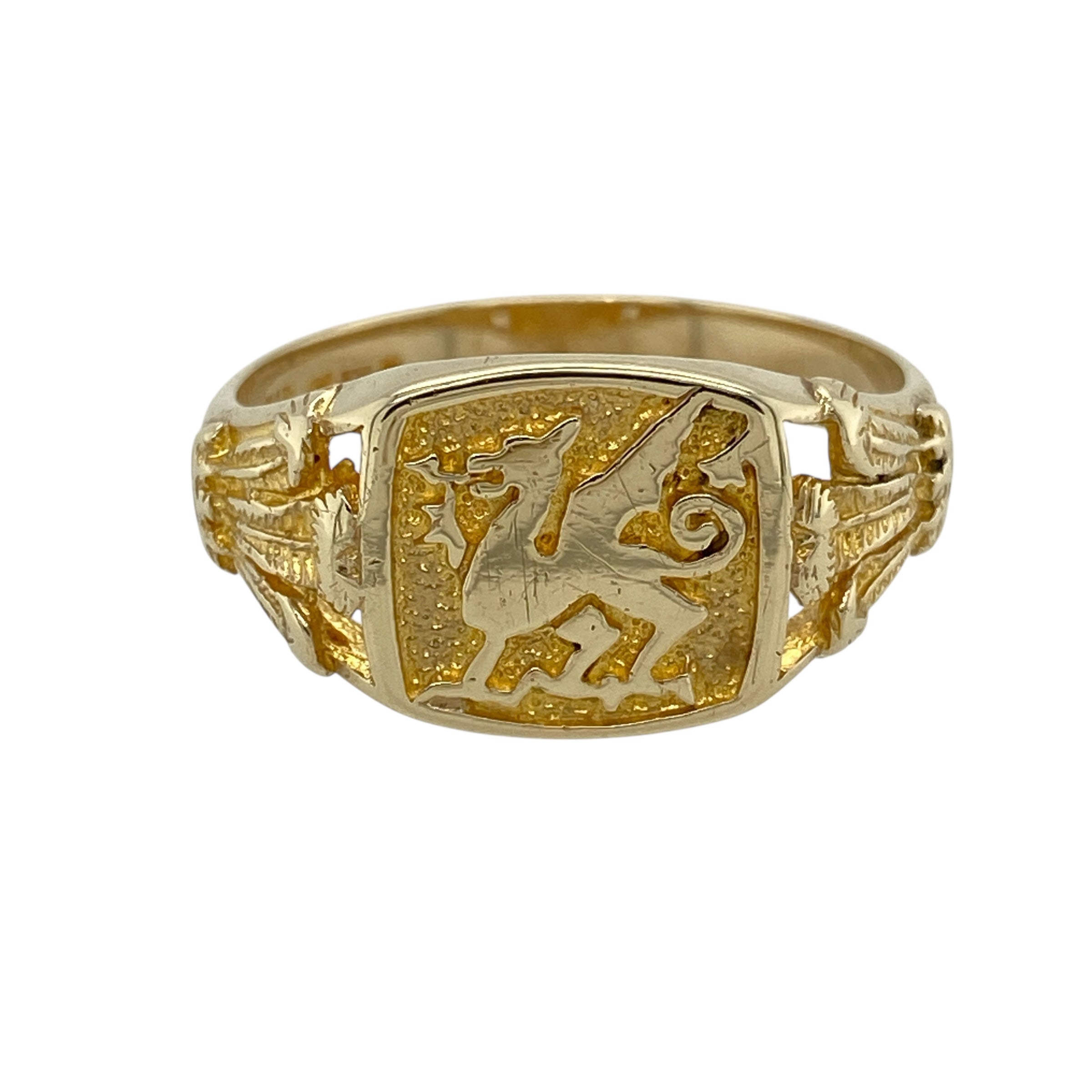 9ct Gold Welsh Dragon Signet Ring – Gold Reserves Jewellers