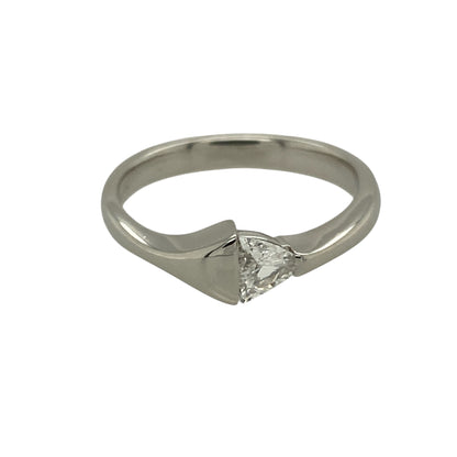 Platinum & Diamond Set Trillion Cut Ring