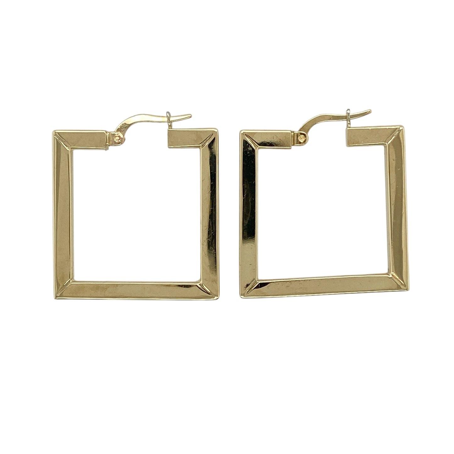 9ct Gold Square Creole Earrings
