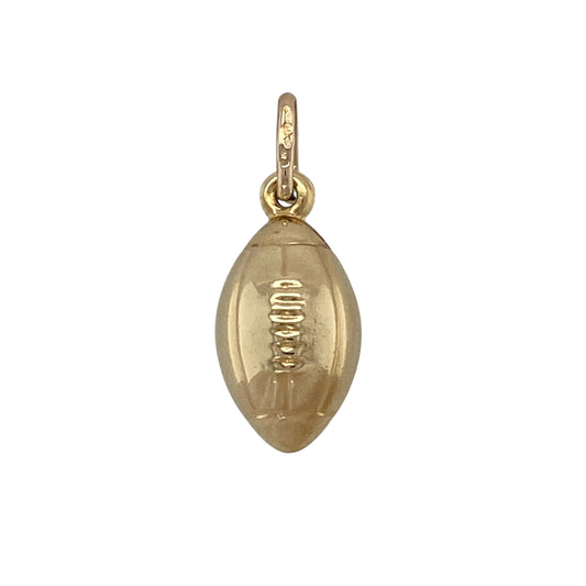 9ct Gold Welsh Rugby Ball Pendant