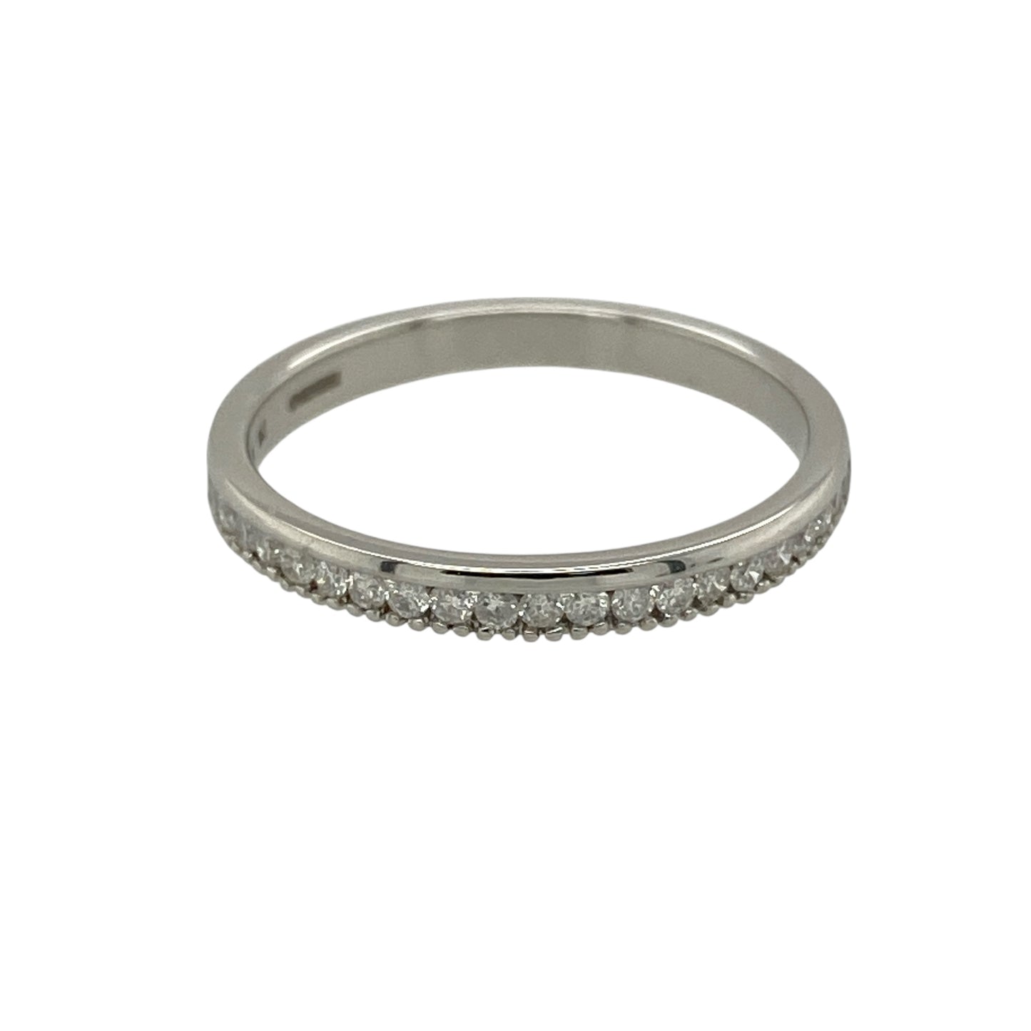 18ct White Gold & Diamond Set Band Ring