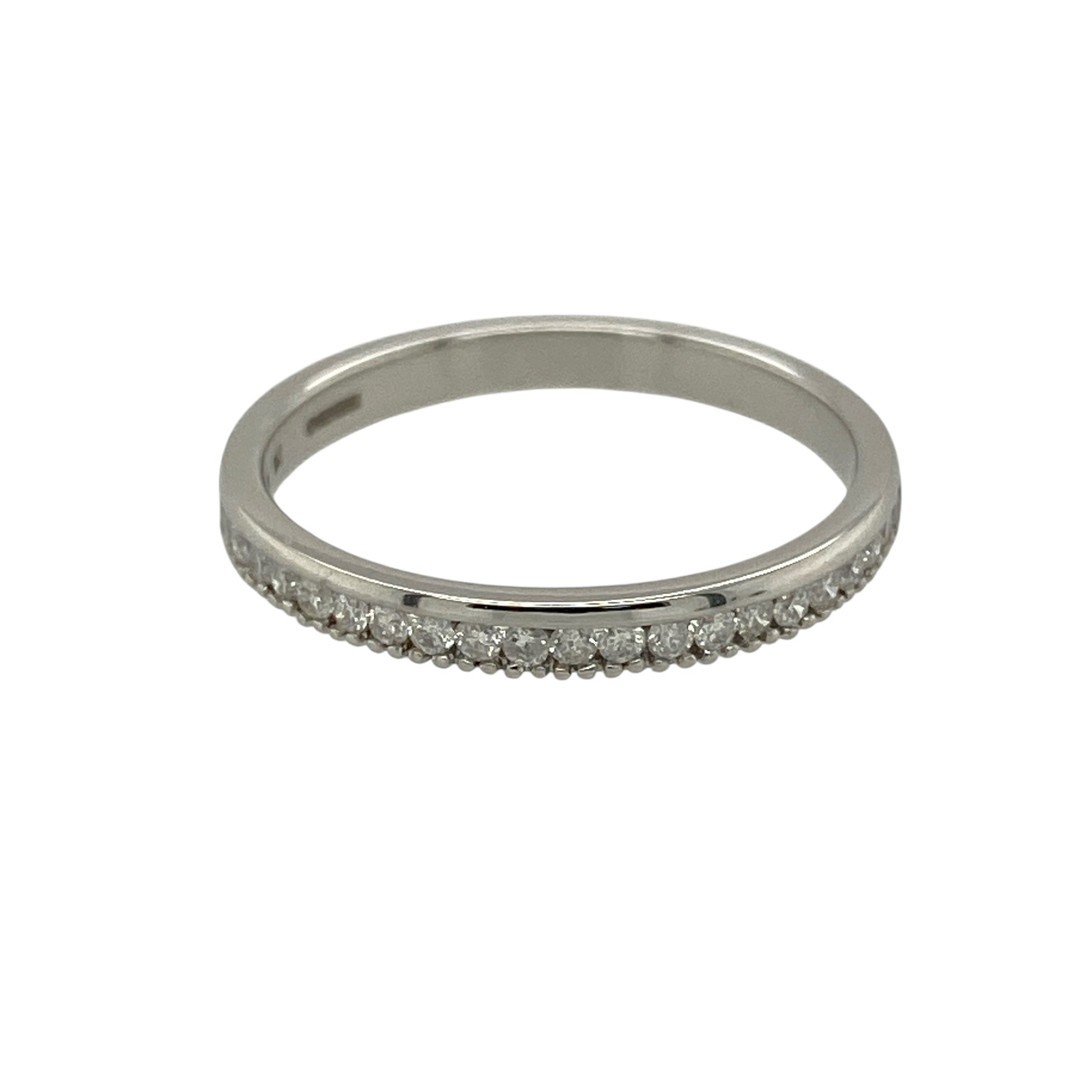 18ct White Gold & Diamond Set Band Ring