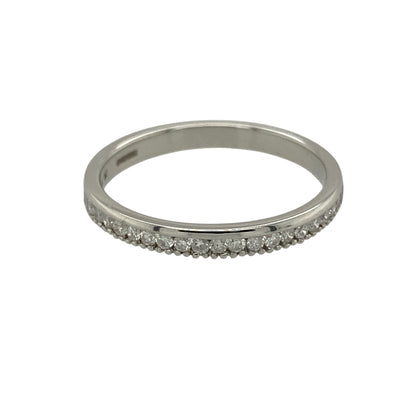 18ct White Gold & Diamond Set Band Ring