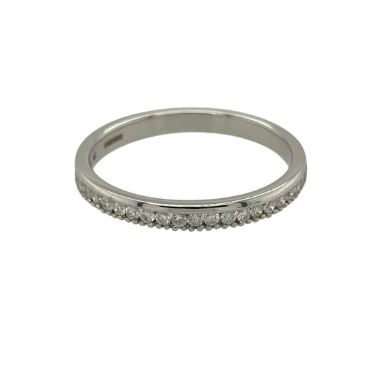18ct White Gold & Diamond Set Band Ring