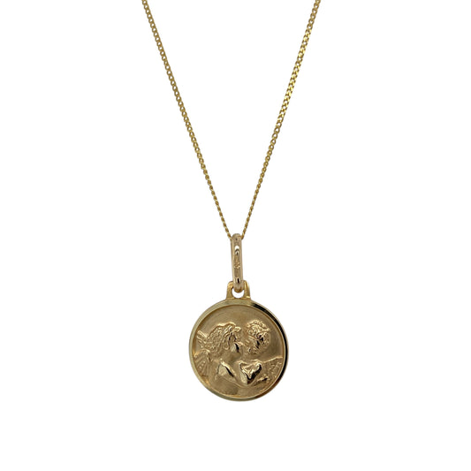 9ct Gold Cherub 18" Necklace