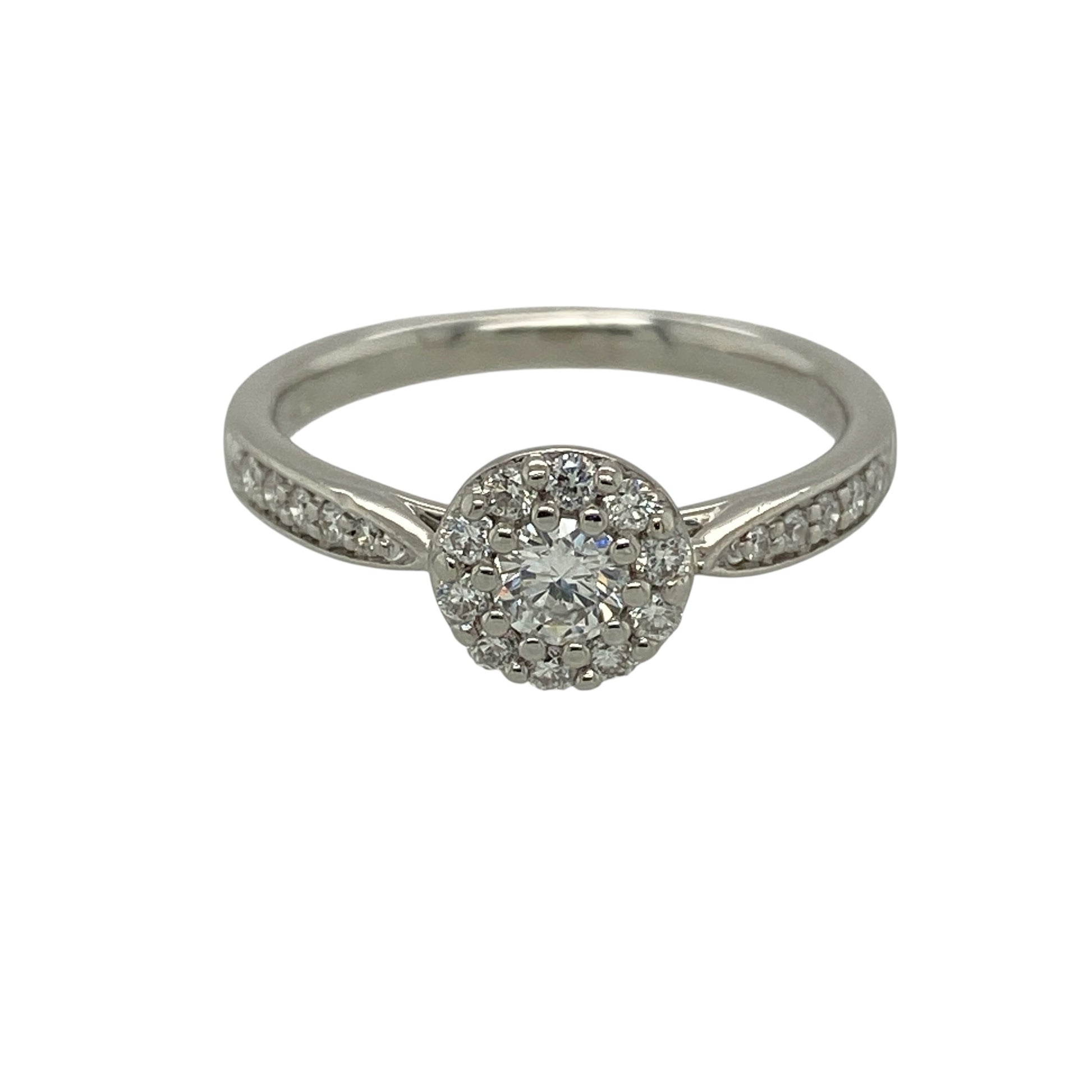 Platinum & Diamond Set Halo Ring