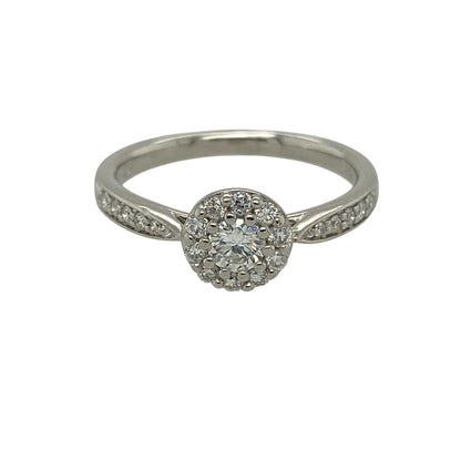 Platinum & Diamond Set Halo Ring