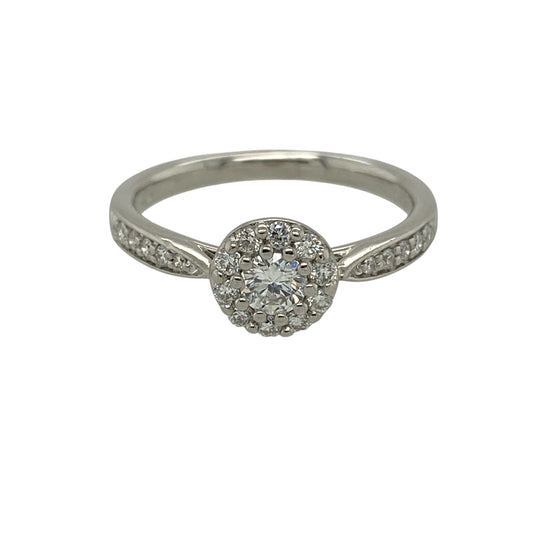 Platinum & Diamond Set Halo Ring