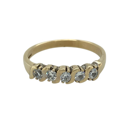 9ct Gold & Cubic Zirconia Set Band Ring
