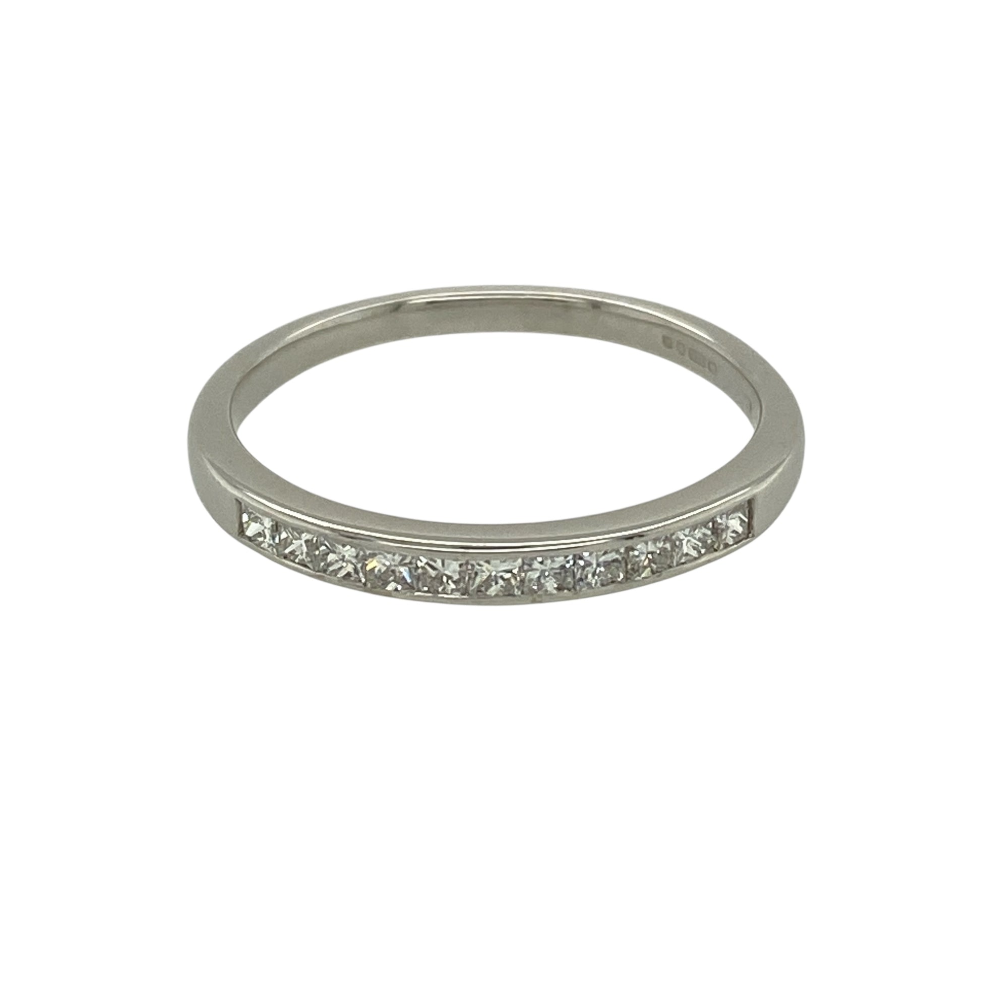 18ct White Gold & Diamond Set Band Ring