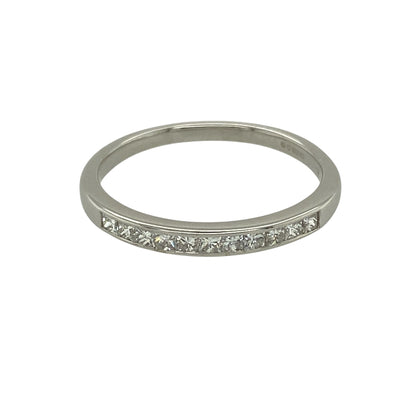 18ct White Gold & Diamond Set Band Ring